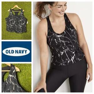 NWT Old‎ Navy Active Powersoft Marble Racerback Tank Top Built In Bra Size 4X